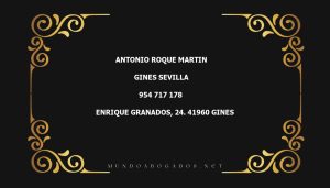 abogado Antonio Roque Martin en la localidad de Gines