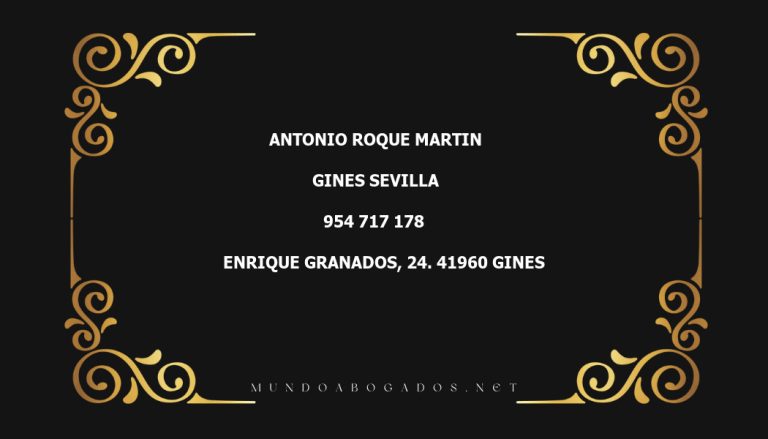 abogado Antonio Roque Martin en la localidad de Gines