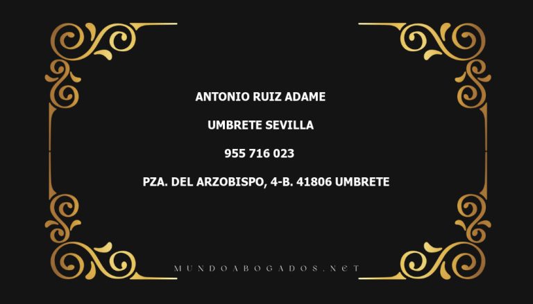 abogado Antonio Ruiz Adame en la localidad de Umbrete