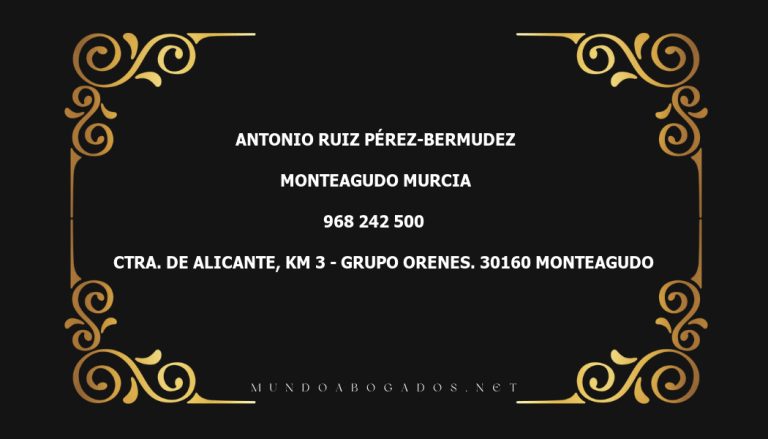 abogado Antonio Ruiz Pérez-Bermudez en la localidad de Monteagudo