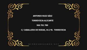 abogado Antonio Ruiz Saez en la localidad de Torrevieja