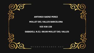 abogado Antonio Saenz Perez en la localidad de Mollet del Valles