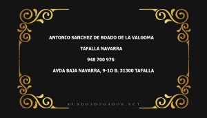 abogado Antonio Sanchez De Boado De La Valgoma en la localidad de Tafalla