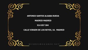 abogado Antonio Santos Algaba Rueda en la localidad de Madrid