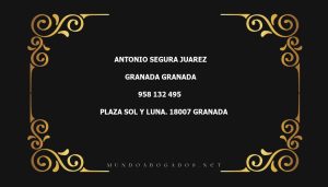 abogado Antonio Segura Juarez en la localidad de Granada