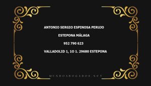 abogado Antonio Sergio Espinosa Perujo en la localidad de Estepona