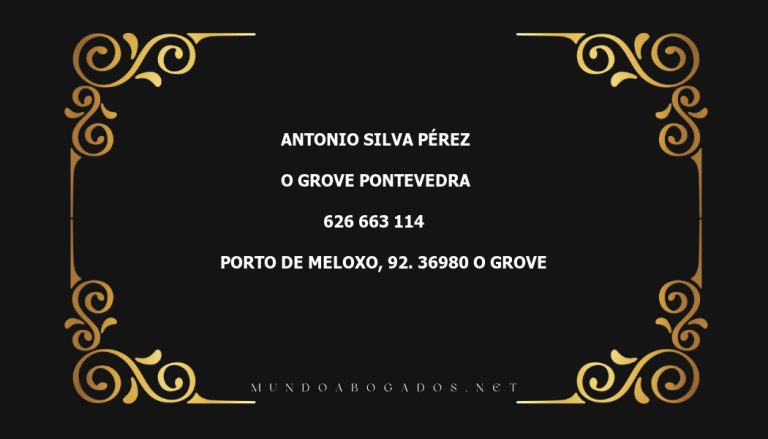 abogado Antonio Silva Pérez en la localidad de O Grove