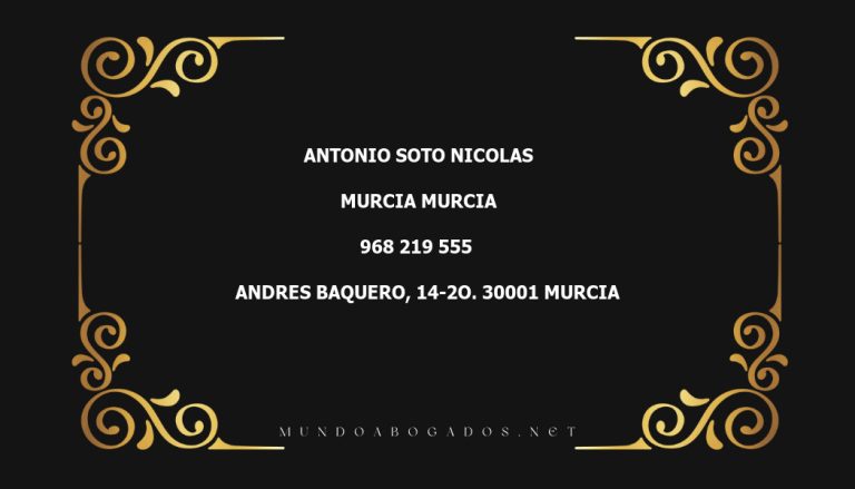 abogado Antonio Soto Nicolas en la localidad de Murcia