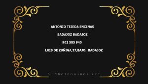 abogado Antonio Tejeda Encinas en la localidad de Badajoz