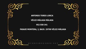 abogado Antonio Tores Lorca en la localidad de Vélez-Málaga