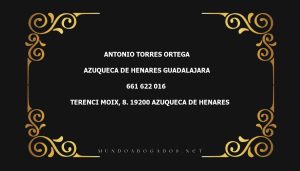 abogado Antonio Torres Ortega en la localidad de Azuqueca de Henares