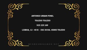 abogado Antonio Urban Pinel en la localidad de Toledo