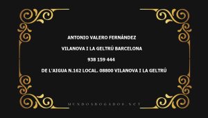 abogado Antonio Valero Fernández en la localidad de Vilanova i la Geltrú