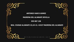 abogado Antonio Vasco Gomez en la localidad de Mairena del Aljarafe