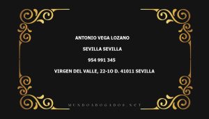 abogado Antonio Vega Lozano en la localidad de Sevilla