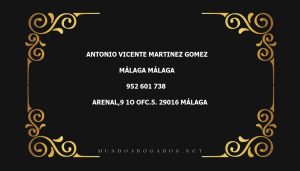 abogado Antonio Vicente Martinez Gomez en la localidad de Málaga