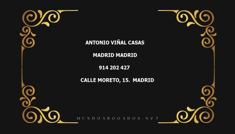 abogado Antonio Viñal Casas en la localidad de Madrid