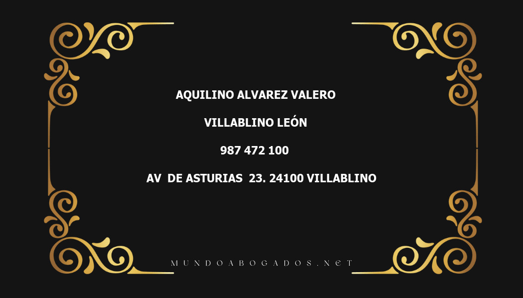 abogado Aquilino Alvarez Valero en la localidad de Villablino