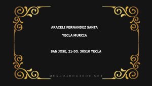 abogado Araceli Fernandez Santa en la localidad de Yecla