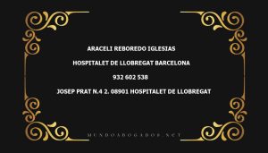 abogado Araceli Reboredo Iglesias en la localidad de Hospitalet de Llobregat