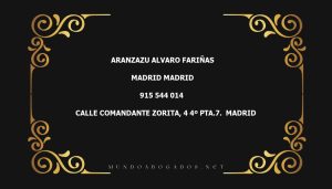 abogado Aranzazu Alvaro Fariñas en la localidad de Madrid