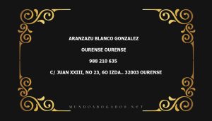 abogado Aranzazu Blanco Gonzalez en la localidad de Ourense