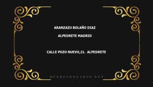 abogado Aranzazu Bolaño Diaz en la localidad de Alpedrete