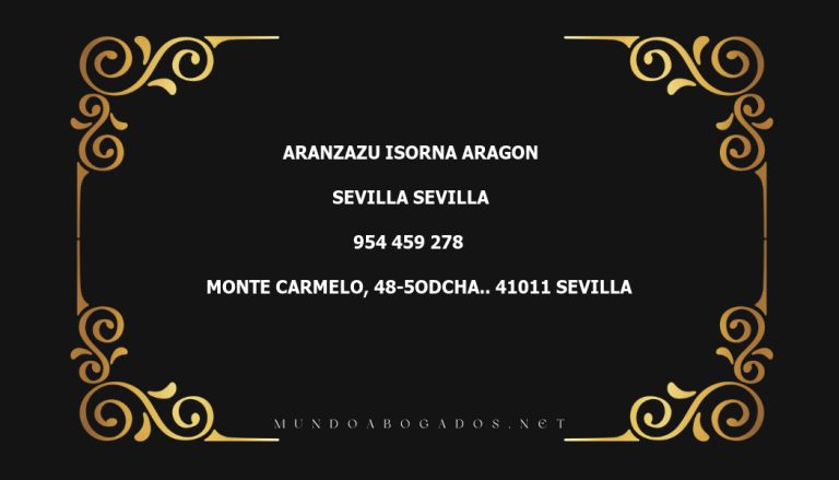 abogado Aranzazu Isorna Aragon en la localidad de Sevilla