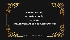 abogado Aranzazu Lopez Rey en la localidad de La Coruña