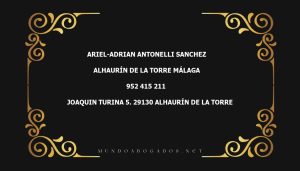 abogado Ariel-Adrian Antonelli Sanchez en la localidad de Alhaurín de la Torre