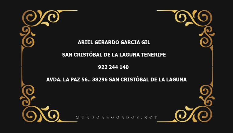 abogado Ariel Gerardo Garcia Gil en la localidad de San Cristóbal de La Laguna