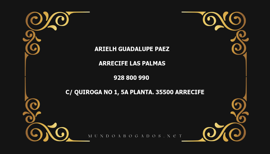 abogado Arielh Guadalupe Paez en la localidad de Arrecife