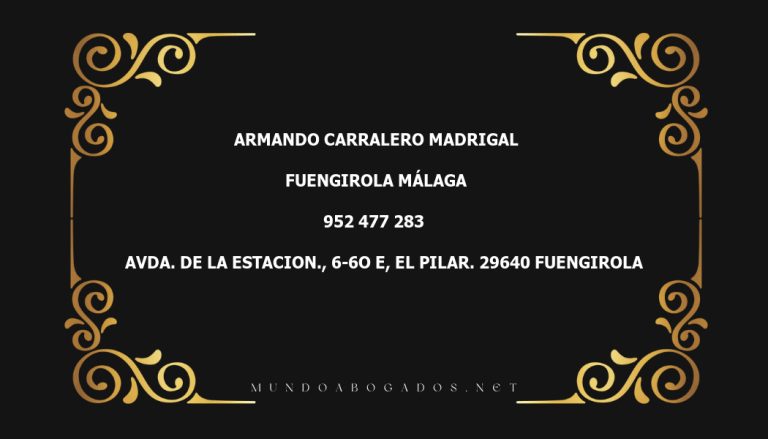 abogado Armando Carralero Madrigal en la localidad de Fuengirola