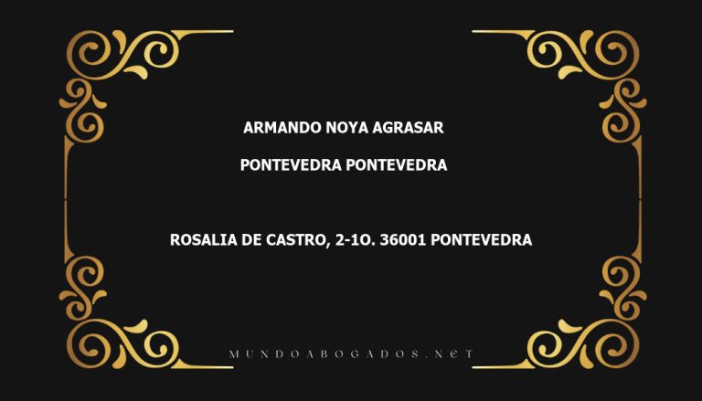 abogado Armando Noya Agrasar en la localidad de Pontevedra