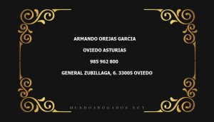 abogado Armando Orejas Garcia en la localidad de Oviedo