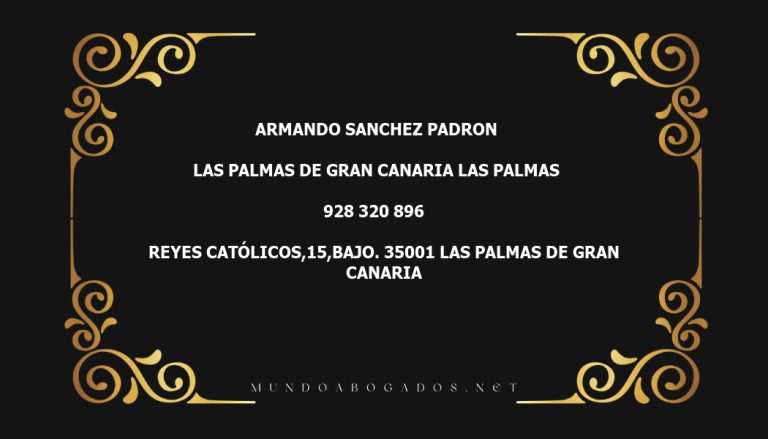 abogado Armando Sanchez Padron en la localidad de Las Palmas de Gran Canaria