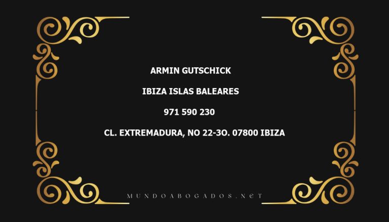 abogado Armin Gutschick en la localidad de Ibiza