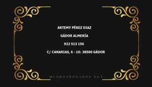 abogado Artemy Pérez Diaz en la localidad de Gádor