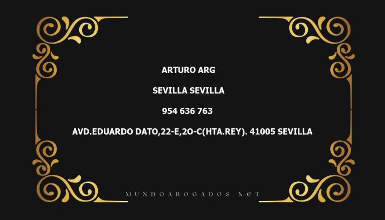 abogado Arturo Arg en la localidad de Sevilla