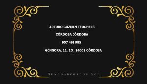 abogado Arturo Guzman Teughels en la localidad de Córdoba