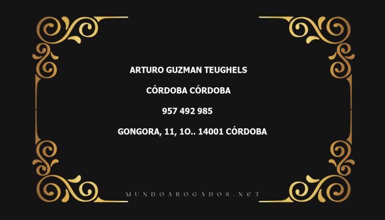 abogado Arturo Guzman Teughels en la localidad de Córdoba