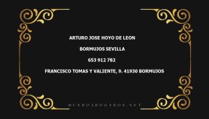 abogado Arturo Jose Hoyo De Leon en la localidad de Bormujos