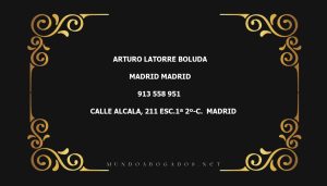 abogado Arturo Latorre Boluda en la localidad de Madrid