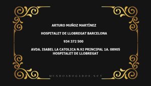 abogado Arturo Muñoz Martínez en la localidad de Hospitalet de Llobregat