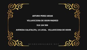 abogado Arturo Perez Arias en la localidad de Villaviciosa de Odon