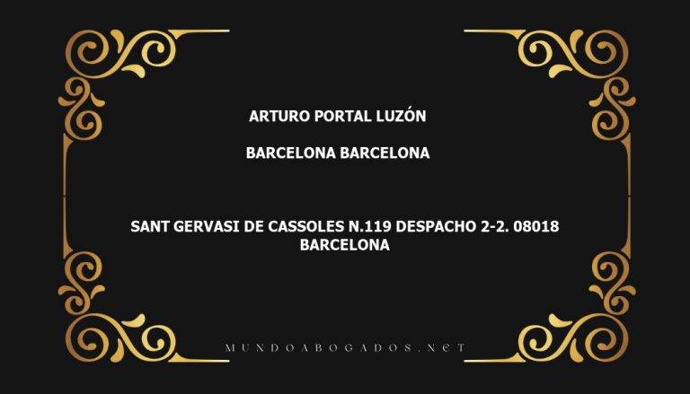 abogado Arturo Portal Luzón en la localidad de Barcelona