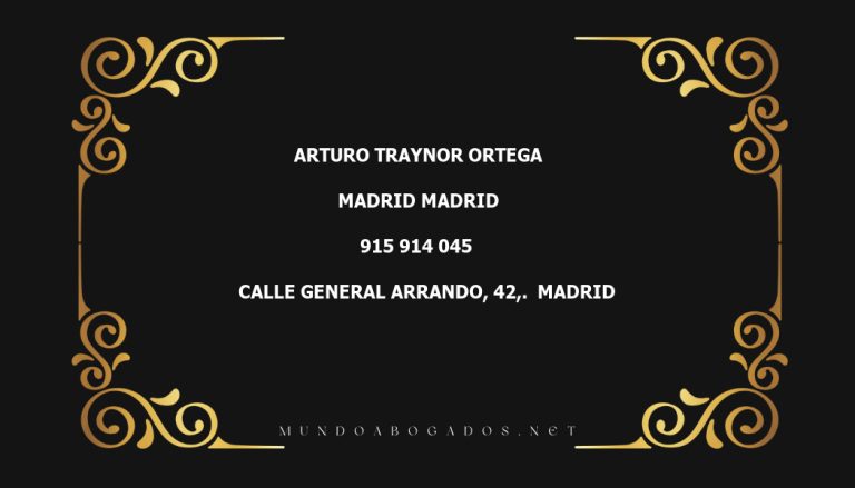 abogado Arturo Traynor Ortega en la localidad de Madrid