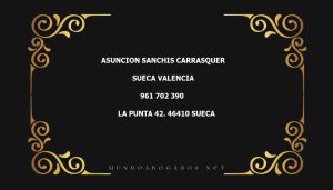 abogado Asuncion Sanchis Carrasquer en la localidad de Sueca