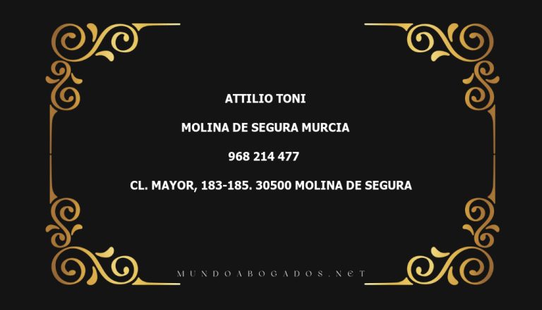 abogado Attilio Toni en la localidad de Molina de Segura