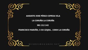 abogado Augusto Jose Pérez-Cepeda Vila en la localidad de La Coruña